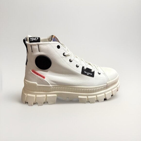 Palladium Revolt HI TX Lace Up Ankle Boots Womens Size 10 Chunky White - Picture 5 of 8